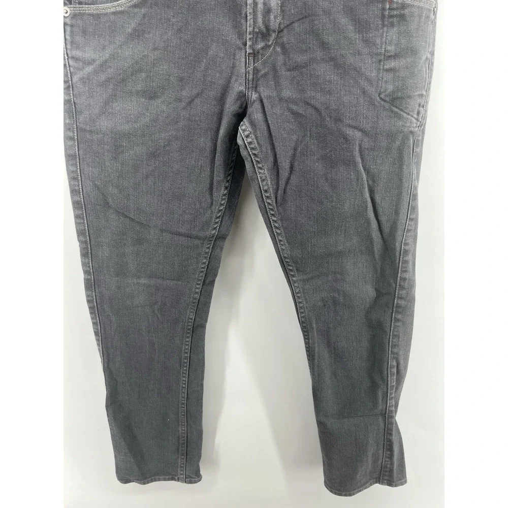 Levis 511 Skinny Jeans Gray Buckles Tagged 33/30 Actual 33/29.5 Stretch Mens